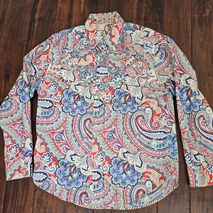 Robert Graham Paisley Patrern Shirt Mens Size L